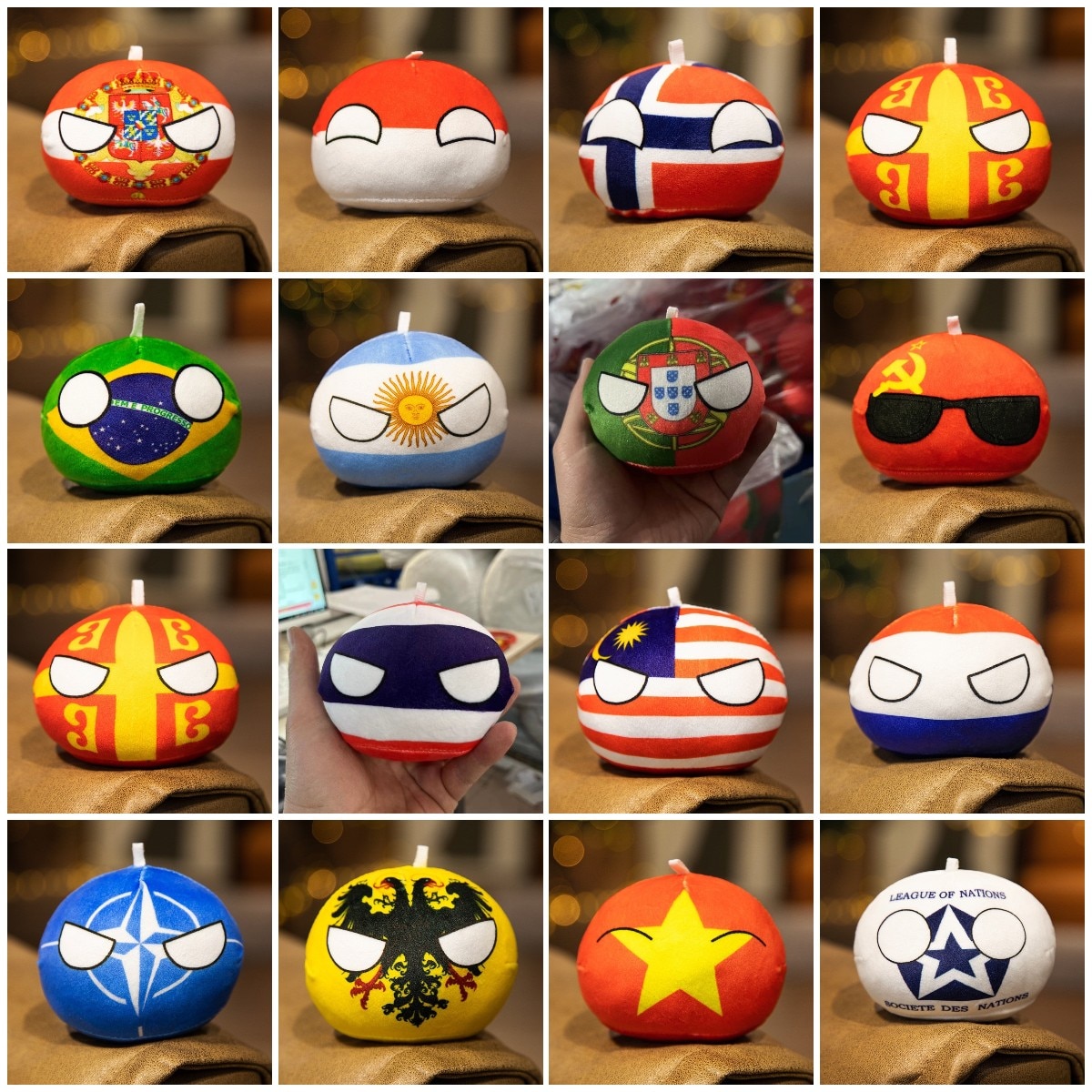 50styles 10cm Country Ball Plush Toy Polandball Plushie Countryball Spain USA Argentina FRANCE RUSSIA UK Gifts - Countryball Plush